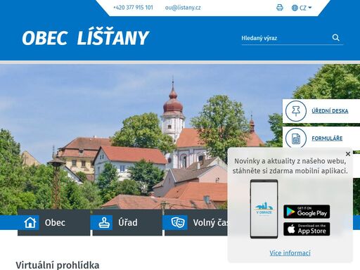 oficiální stránky obce líšťany
