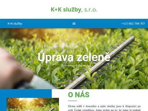 údržba zeleně, stavební činnost, úklidové služby, parkové úpravy 