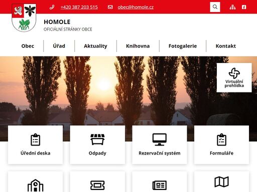 oficiální stránky obce homole