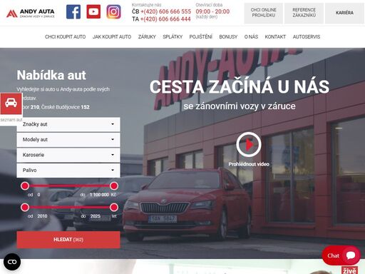 zánovní prověřená auta, prodej a výkup aut, nabídka až 700 vozidel na ploše. nákup na leasing či úvěr