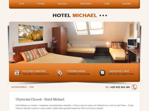 úvod - hotel michael nabízí krásné ubytování v malebném městečku choceň.