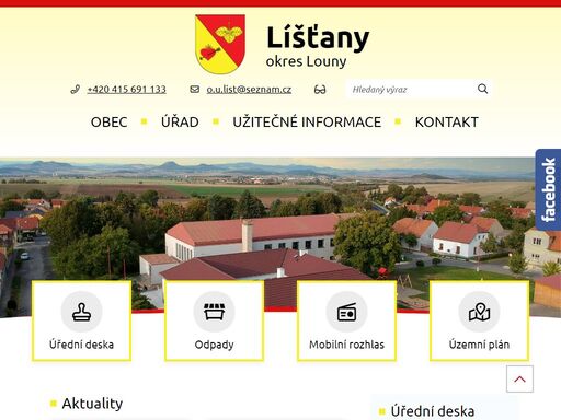 oficiální stránky obce líšťany