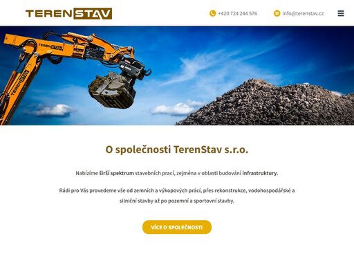 terenstav s.r.o. - stavební práce, budování infrastruktury, zemní a výkopové práce, vodohospodářské a silniční stavby, pozemní stavby