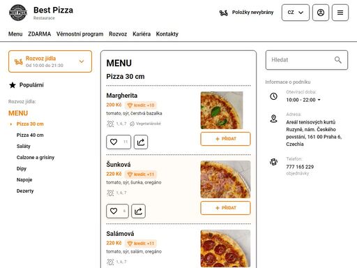 pizzu pro vás připravujeme ručně, vždy čerstvou a z kvalitních surovin.