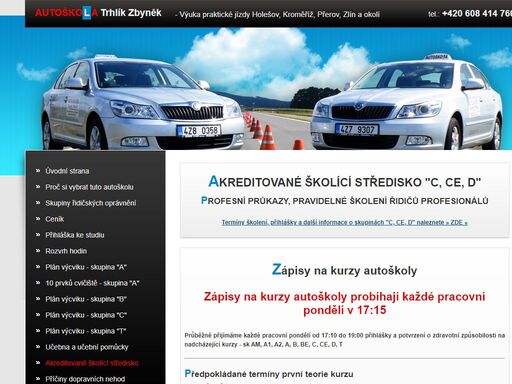 autoškola trhlík - výuka praktické jízdy holešov, kroměříž, přerov, zlín a okolí