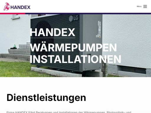 firma handex führt beratungen und installationen der wärmepumpen, photovoltaik- und klimaanlagen durch.