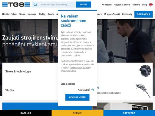 tgs - od návrhu vhodné technologie, přes dodání příslušných strojů a nástrojů až po vyladění celého mechanismu včetně následného servisu.
