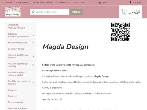 magda design se zabývá originálním designem svatebních doplňků, doplňku pro nevěsty, družičky, na oslavy různého typu, párty apod.