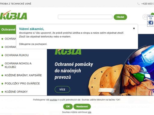 kubla - výroba z technické usně, ochranné pracovní pomůcky, kožené ochranné pracovní pomůcky,