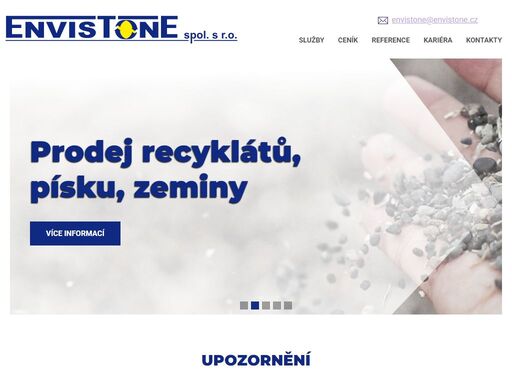 envistone - recyklace a uložení stavebních a demoličních odpadů | drcení a třídění stavebních sutí přímo u zákazníka | prodej vlastních výrobků a kameniva | stavební a demoliční práce 
