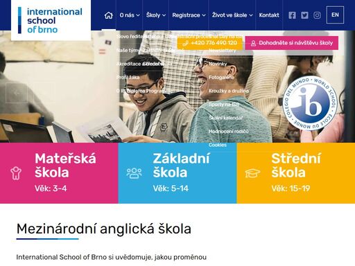 poskytujeme předškolní, základní a středoškolské vzdělání v anglickém jazyce dětem z celého světa. jsme jediná mezinárodně akreditovaná škola s výukou v angličtině na jižní moravě.