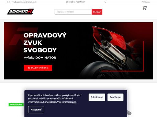 výfuky, dominator, úvod úvod - nabízíme laděné výfuky dominator pro motocykly aprilia, bmw, buell, ducatti, suzuki, honda, kawasaki, yamaha, moto guzzi, triumph a ktm
