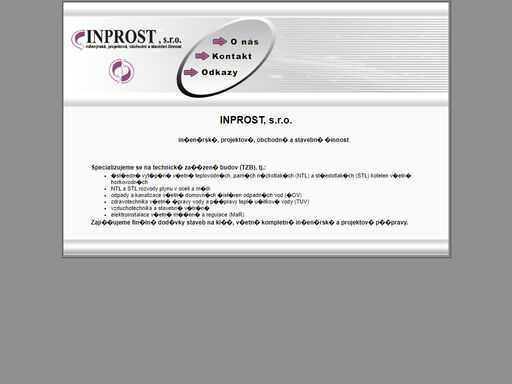 inprost, inženýrská, projektová, obchodní a stavební činnost, specializujeme se na technická zařízení budov (tzb).