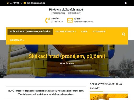 ? profesionální skákací hrad pro každou příležitost. ? pronájem skákacího hradu za ? skvělou cenu včetně dopravy na místo určení. děti vás budou ??.