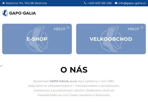 velkoobchod i maloobchod s ponožkovým a punčochovým zbožím české výroby.