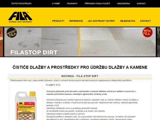 čističe dlažby, impregnační a ochranné prostředky pro koupelny, dlažby a přírodní kámen fila. použití čističů pro konkrétní znečistění. přípravky na každodenní údržbu, speciální údržbu, čističe na odstranění skvrn. oleje a vosky na dřevo a dřevěné podlahy.