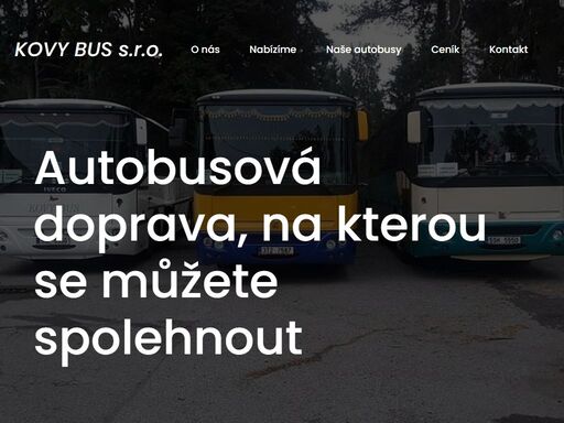autobusová doprava, na kterou se můžete spolehnout.