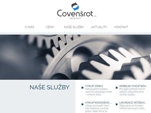 covenšrot s.r.o. se zabývá výkupem zinku, mobilním výkupem kovů a kovového odpadu i likvidací větších celků.