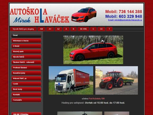 autoškola hlaváček jičín, školení řidičů, kondiční jízdy, řidičské průkazy
