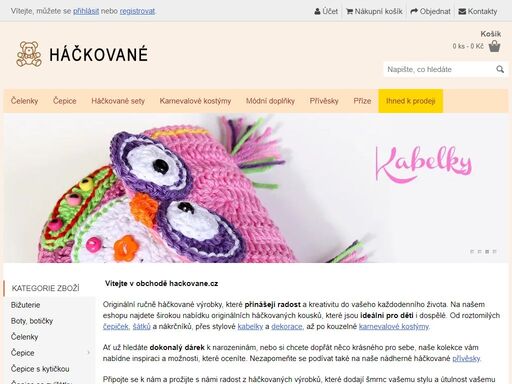 originální háčkované výrobky – čepice, kabelky, přívěsky, hračky i dekorace. vše s láskou tvořené ručně pro radost vaši i vašich blízkých.