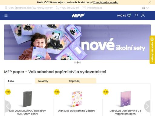 velkoobchod papírnictví, školní a kancelářské potřeby se skvělým poměrem cena/kvalita. vše skladem s dodáním do druhého dne.