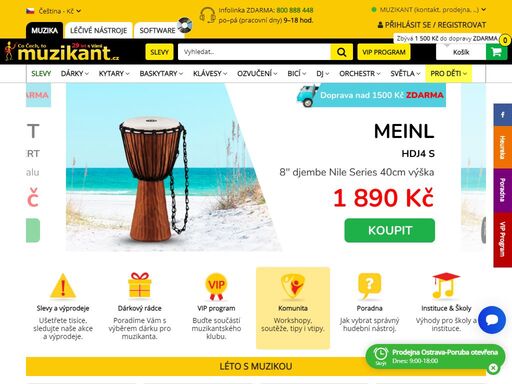 hudební nástroje - muzikant eshop