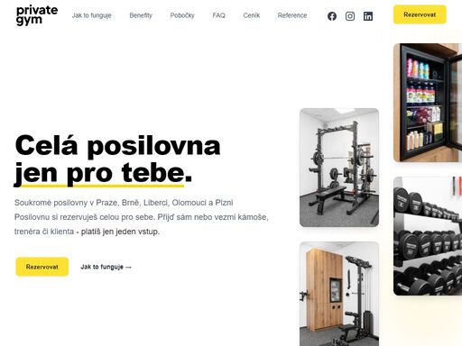 private gym je první soukromá samoobslužná posilovna v praze, kterou si můžeš rezervovat celou pro sebe. přijď sám nebo vezmi kámoše, trenéra či klienta.