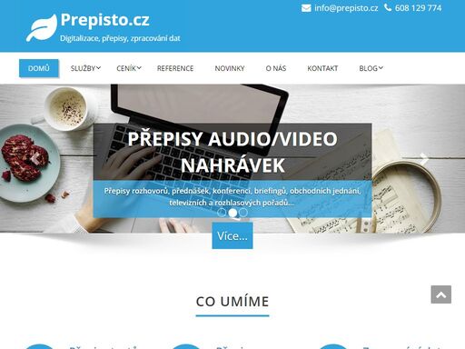 přepis textu nebo nahrávky, přepis řeči do textu, přepis mluveného slova, zpracování dat, digitalizace,