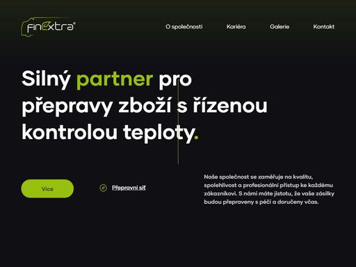 silný partner pro přepravy zboží s řízenou kontrolou teploty.