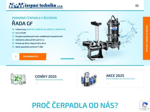ponorná čerpadla a pružné spojky vyrábí a dodává k+h čerpací technika s.r.o.