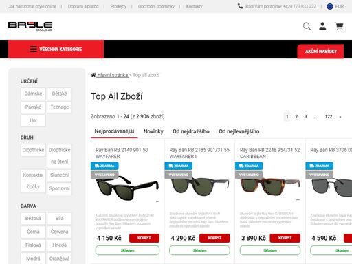 brýle - značkové brýle se slevou až 50% - bryle-online.cz | brýle christian dior dioptrické brýle sluneční brýle sportovní brýle dámské brýle