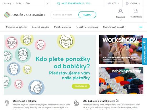kdo jsme?. značku ponožky od babičky založila nezisková organizace elpida v roce 2014. už řadu let přináší radost a možnost seberealizace více než 200 pletařkám z celého česka. každá má svůj styl, každý pár je tedy originál. zakoupením ponožek podpoříte nejen pletařky, ale také další aktivity pro seniory v elpidě. ať…