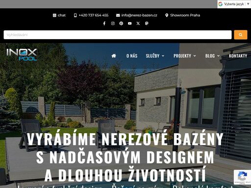 vyrábíme vysoce kvalitní venkovní nebo vnitřní nerezové bazény na míru v provedení s přelivem, se skimmerem nebo infinity.