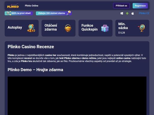 plinko hra online: recenze a bonusy. zahrajte si plinko zdarma v demo režimu nebo za skutečné peníze v online kasinu. objevte nejlepší verze a aplikace!