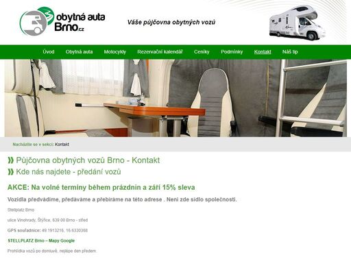 půjčovna obytných vozů brno