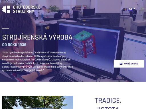 jsme ryze česká společnost. v nástrojárně navazujeme na strojírenskou tradici od roku 1936 a využíváme současných moderních technologií a cad/cam softwarů.