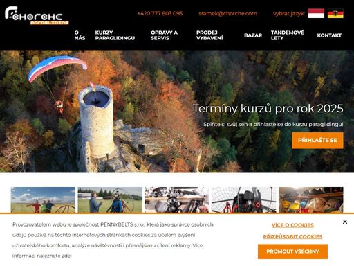 profesionální kurzy pro motorový i bezmotorový paragliding, výuka létání na paramotorových tříkolkách (pg, ppg + mpg) včetně přezkoušení. prodej vybavení pro motorový paragliding, servis a opravy paramotorů a tříkolek. seznamovací tandemové lety. naši inst