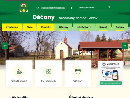oficiální stránky obce děčany