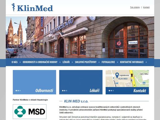 klinmed s.r.o. sdružuje ordinace vysoce kvalifikovaných odborníků v jednotlivých oborech medicíny. v privátním zdravotnickém zařízení klinmed poskytují specializované služby přední čeští odborníci.