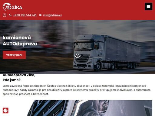 jsme zavedená firma z západních čech s více než 25 lety zkušeností v oblasti tuzemské i mezinárodní kamionové autodopravy. 