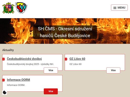 vítáme vás na oficiálních stránkách okresního sdružení hasičů
české budějovice