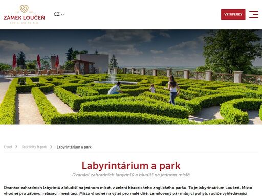 soubor již dvanácti labyrintů a bludišť na loučeni v zeleni historického anglického parku je celoevropským unikátem.