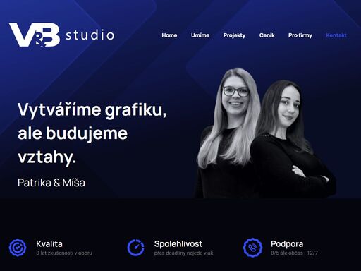 hledáte spolehlivého grafika s přesahem? u nás najdete 5v1. grafika, copywriting, sociální sítě, webové stránky, marketing. vše, co potřebujete. kvalita, spolehlivost, podpora.