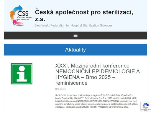člen world federation for hospital sterilisation sciences