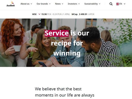 we are one of the largest restaurant operators in europe, always aiming to deliver exceptional service and the irresistible taste of our products to our guests. at amrest great service is a recipe for winning.
