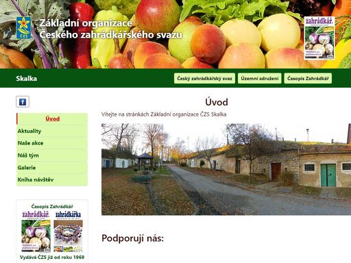 základní organizace zahrádkářů skalka, český zahrádkářský svaz, čzs, zahrádkáři, skalka