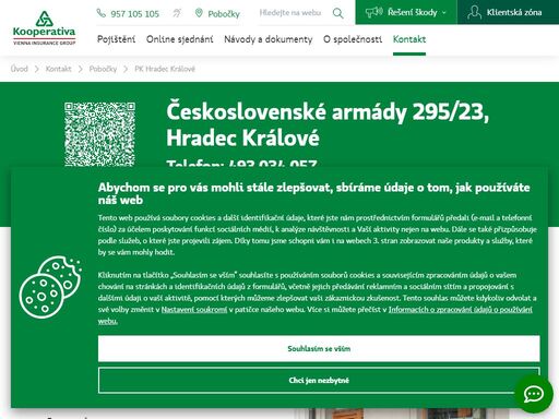 pojišťovna kooperativa - hradec králové, československé armády 295/23, tel.: 493 034 057, e-mail: lukas.dalibor@kooperativa.cz, lukáš dalibor - odpovědný vedoucí