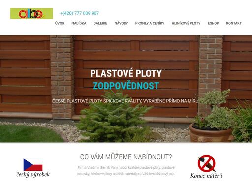 vyrábíme a prodáváme plastové ploty a další výrobky z plastů.plastové zábradlí, plastové brány, plastové ploty,obklady.