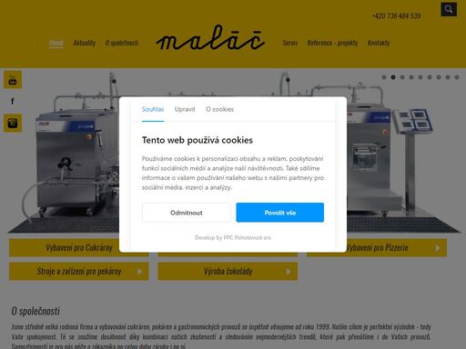 maláč.cz - gastro vybavení, zmrzlinové stroje, pizza pece, konvektomaty, zákuskové vitríny, instalace, servis a opravy gastro zařízení