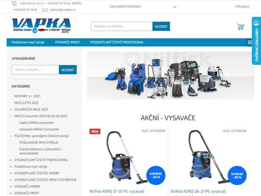 nilfisk vapka - nilfisk vapka e-shop stroje skladem